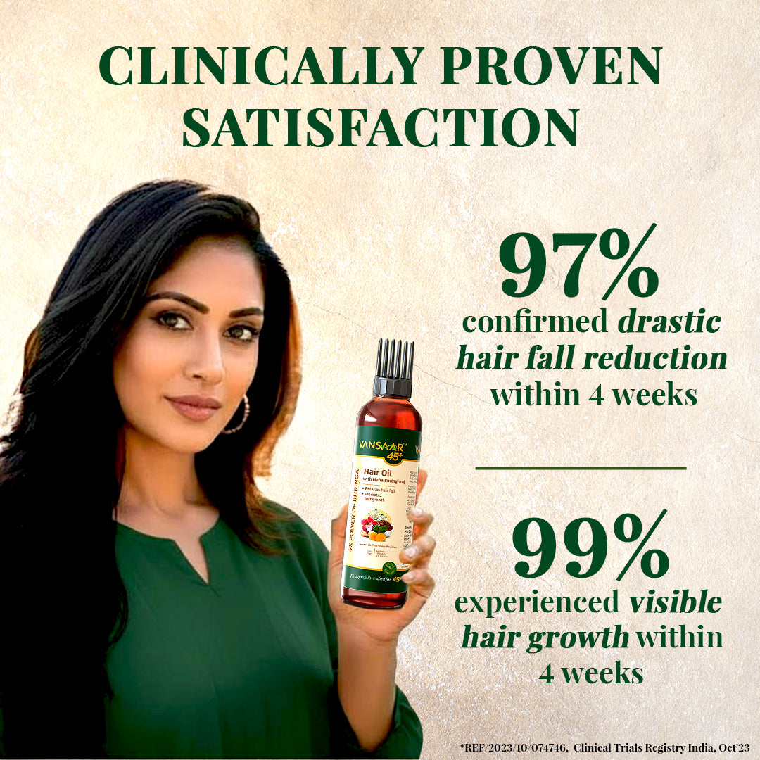Clinically Proven Hair Oil | Reduces Hair Fall | With Maha Bhringhraj | 19 Potent Herbs