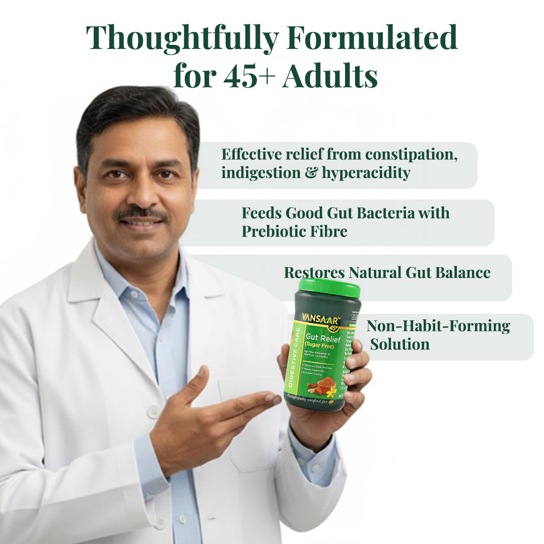 Gut Relief (Sugar Free) | For Constipation & Bloating | 6 Ayurvedic Herbs like Isabgol
