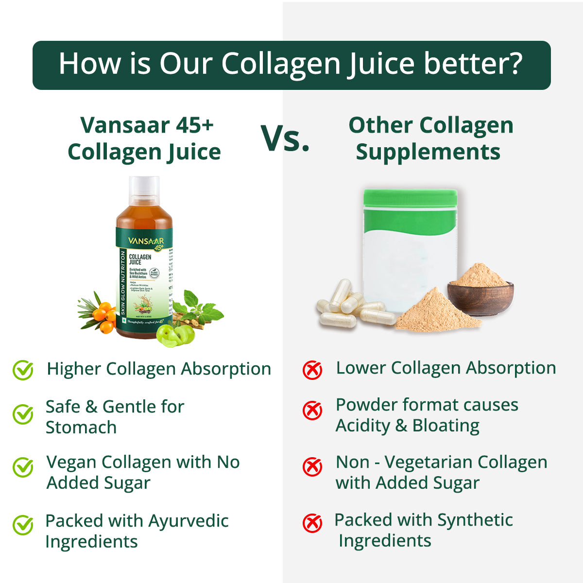 Liquid Collagen with 16 Proven Herbs like Sea Buckthorn & Vitamin C for 98% Brighter Skin