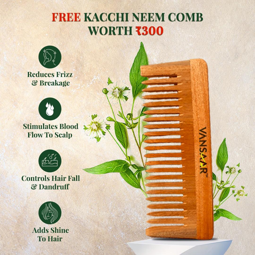 Clinically Proven Hair Oil | Reduces Hair Fall | With Maha Bhringhraj | 26 Potent Herbs | Free Kacchi Neem Comb