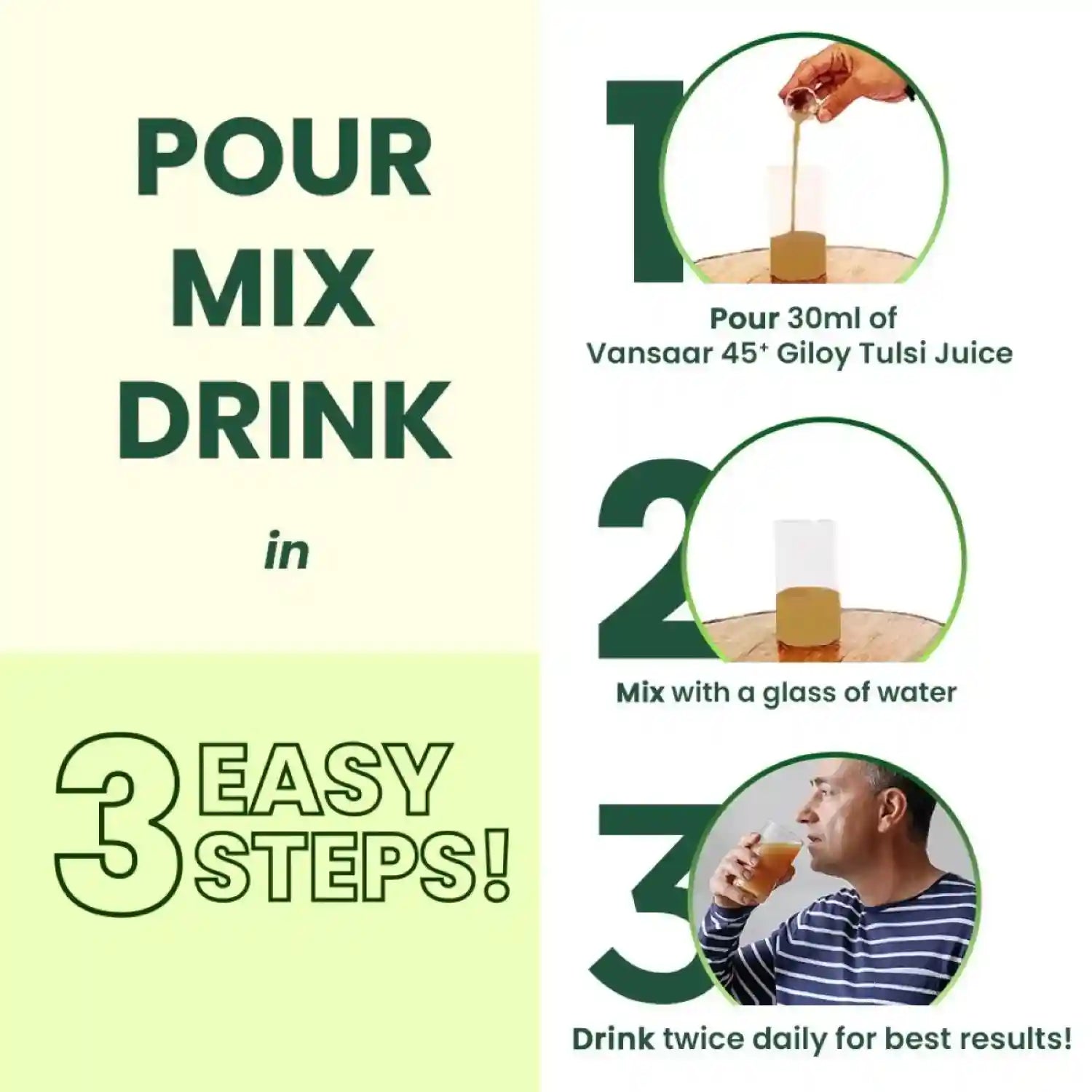 Giloy Tulsi Juice with Immunity Enhancing Benefits | 100% Pure, Natural Juice - 1L