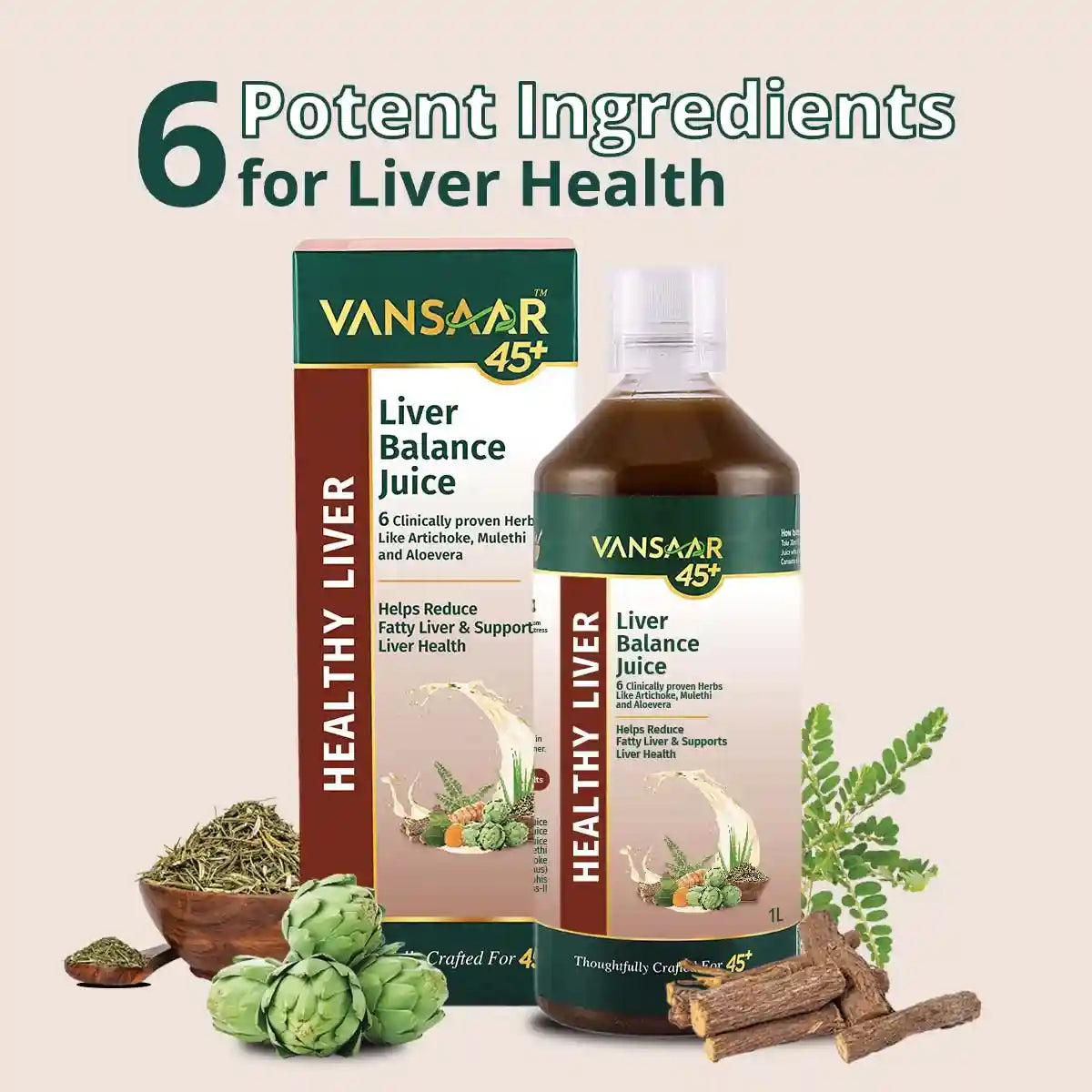 Liver Balance Juice with Artichoke & Bhumi Amla | Supports Detoxification & Protects Liver Health