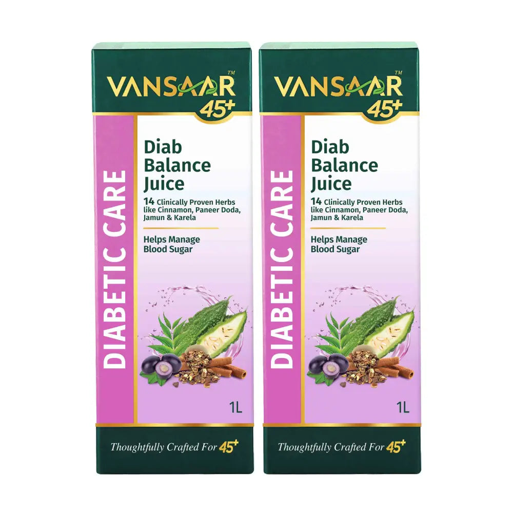 Diab Balance Juice For 45+ Adults | 14 Clinically Proven Herbs Like Karela, Jamun, Neem, Paneer Doda, Cinnamon