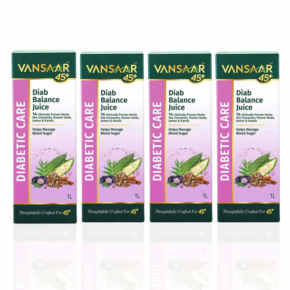 Diab Balance Juice For 45+ Adults | 14 Clinically Proven Herbs Like Karela, Jamun, Neem, Paneer Doda, Cinnamon