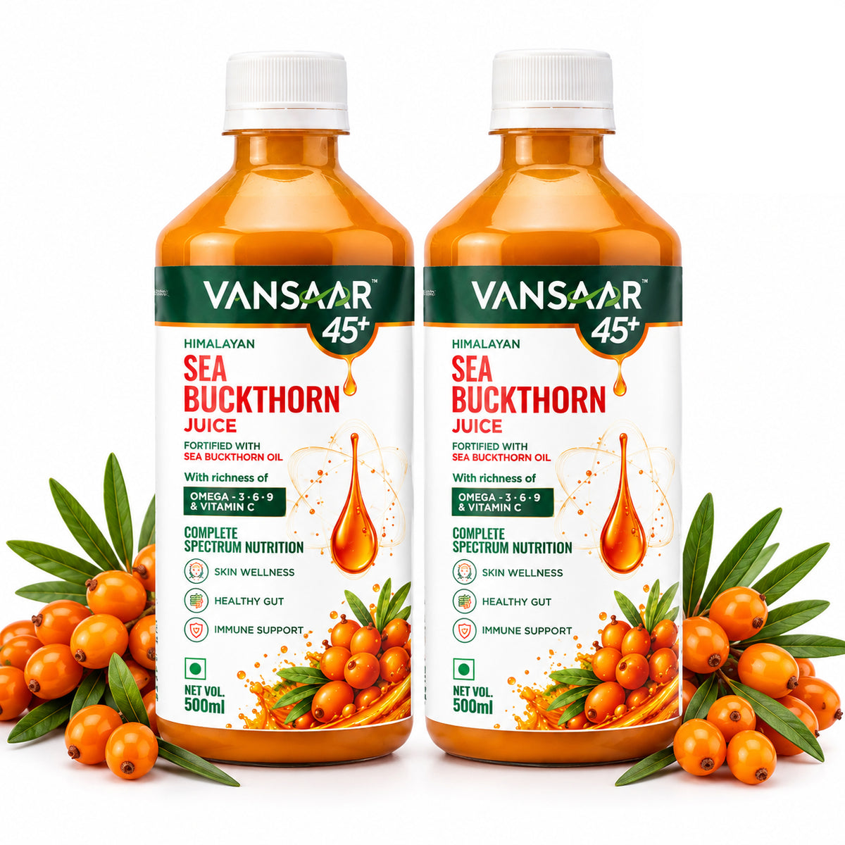 Sea Buckthorn Juice | Made with Pure Sea Buckthorn Berry Pulp | Fortified with Sea Buckthorn Oil.