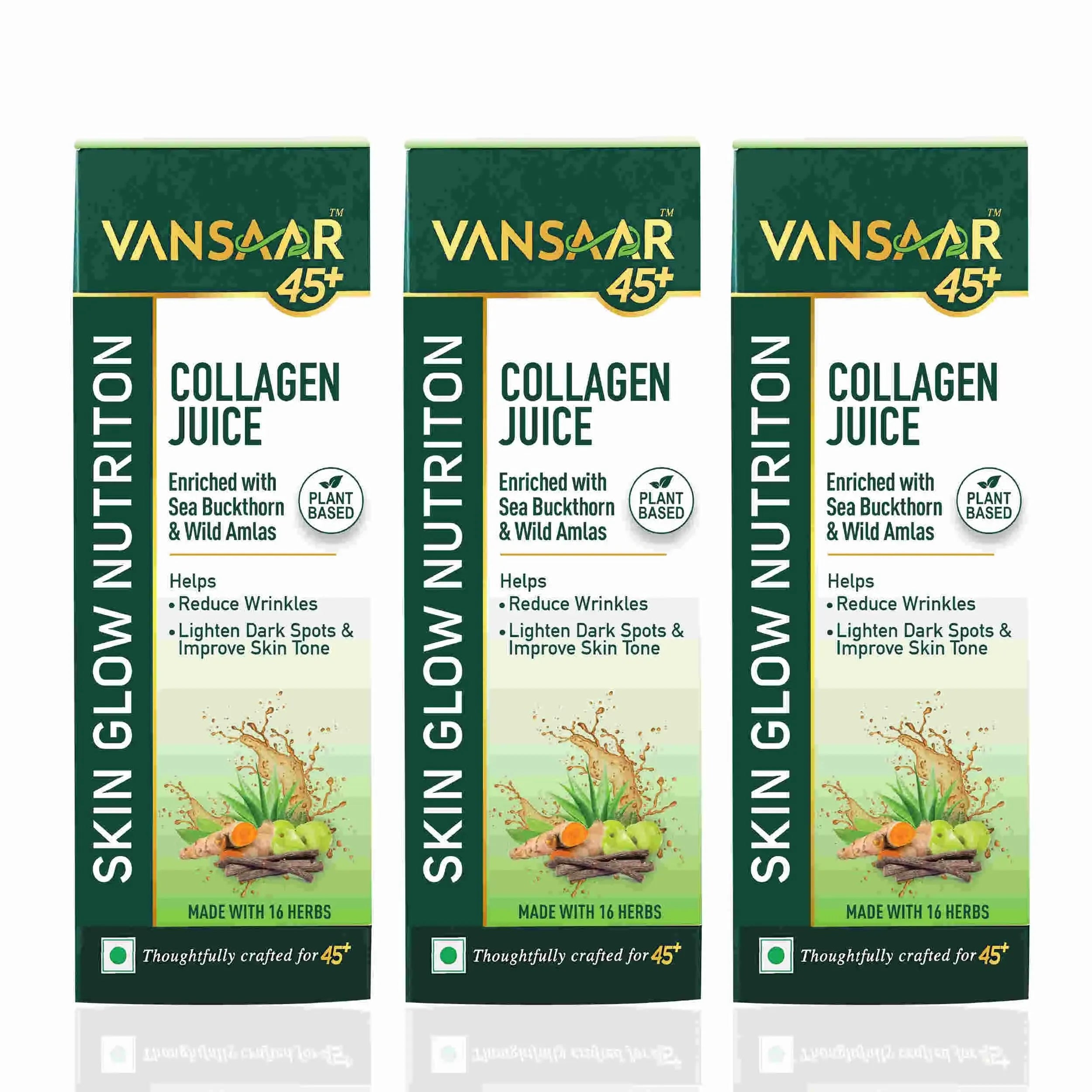 Collagen Juice with Sea Buckthorn & Vitamin C to reduce Wrinkles & Pigmentation - Vansaar