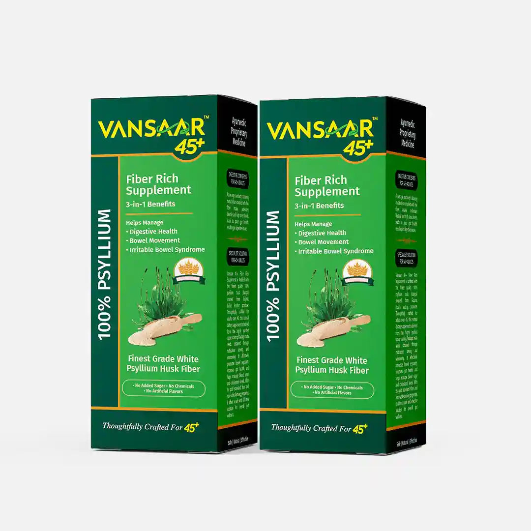 Isabgol Fiber Rich Supplement | Single Blend, Highest Grade Whole Psyllium Husk | With Dietary Fiber, Supports Heart & Digestive Health (90gm - Pack of 2)