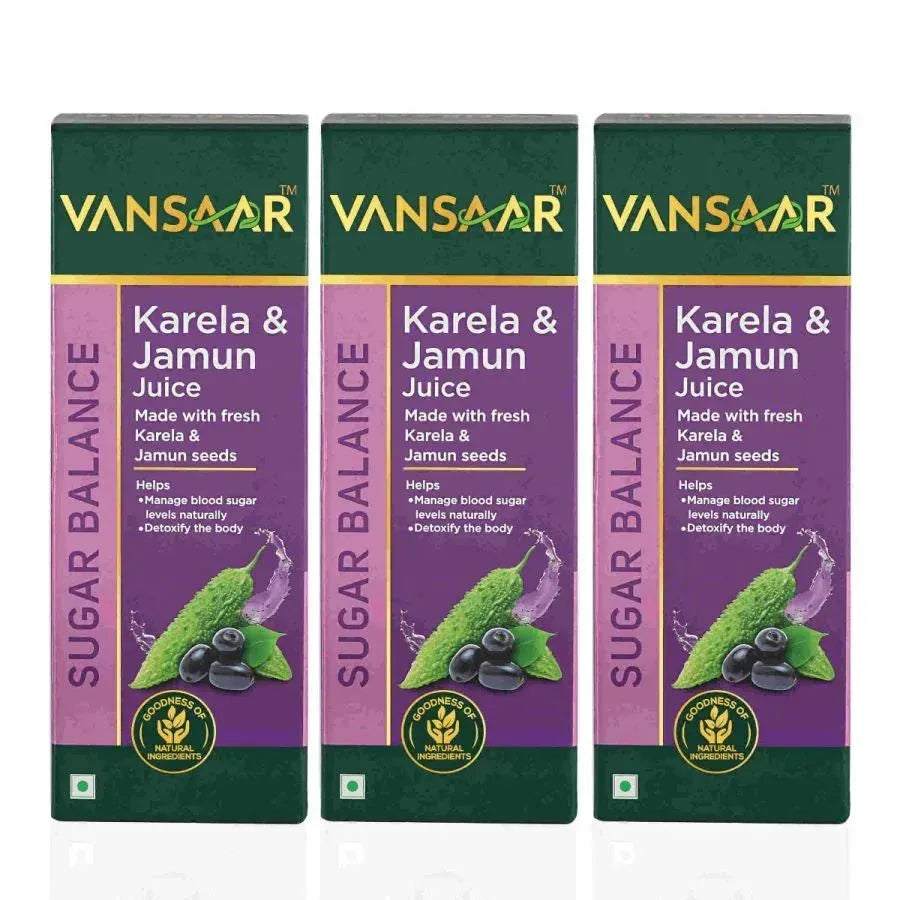 Karela & Jamun Juice | Blood Sugar Control For Prediabetics & Diabetics - Vansaar