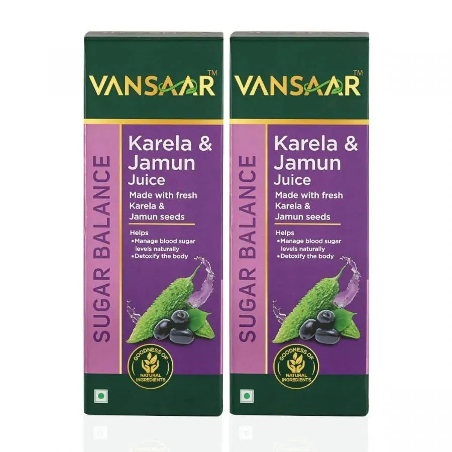 Karela & Jamun Juice | Blood Sugar Control For Prediabetics & Diabetics - Vansaar