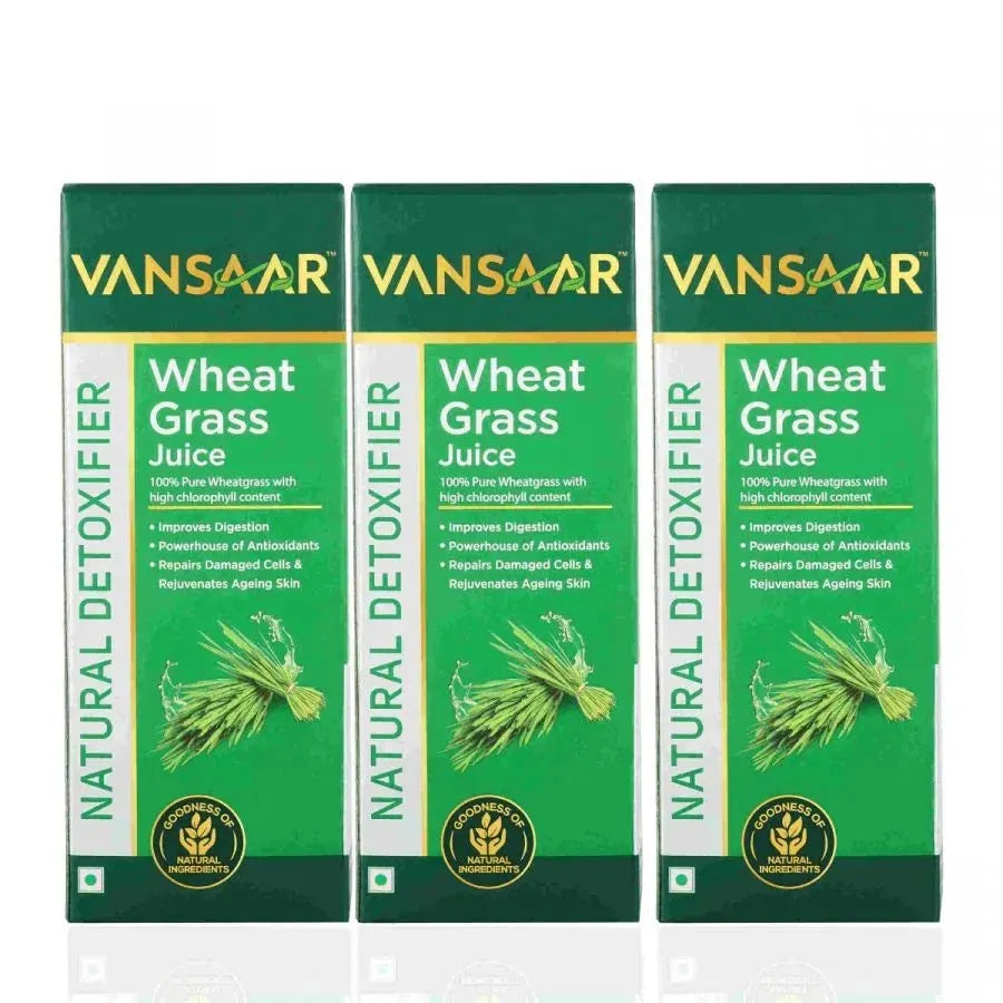 Wheatgrass Juice | Natural Liver Detox & Gut Cleanser Juice | Superfood For Weight & Cholesterol Management | 8th Day Harvest For Maximum Nutrition - Vansaar