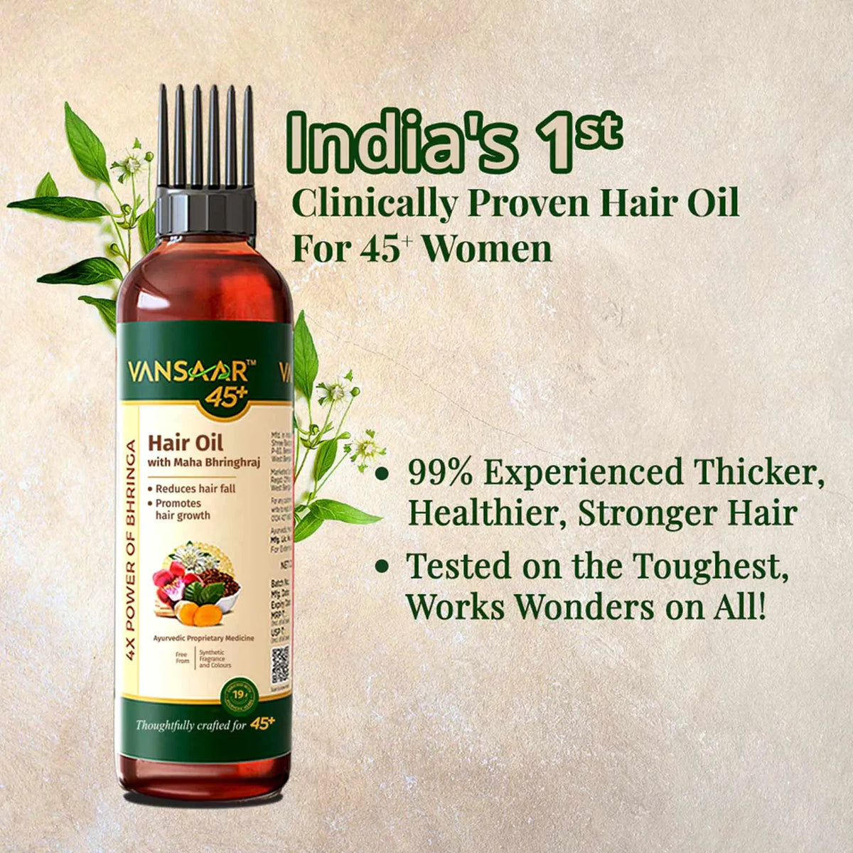 Huile Capillaire Vansaar Maha Bhringraj - 200 Ml - Huile De Croissance Indienne Baidyanath, Neuf
