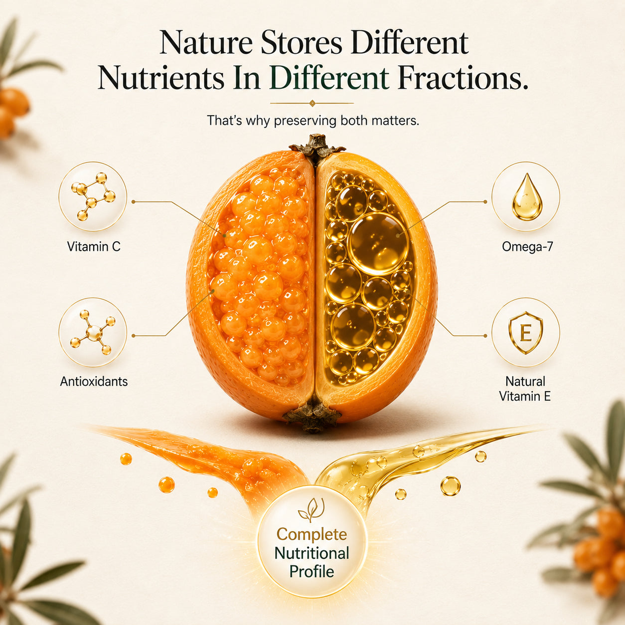 [Pre-Order Registeration] Vansaar 45+ Dual Fraction Sea Buckthorn Juice | Whole Fruit Nutrition with Omega-7 Oil and Vitamin C