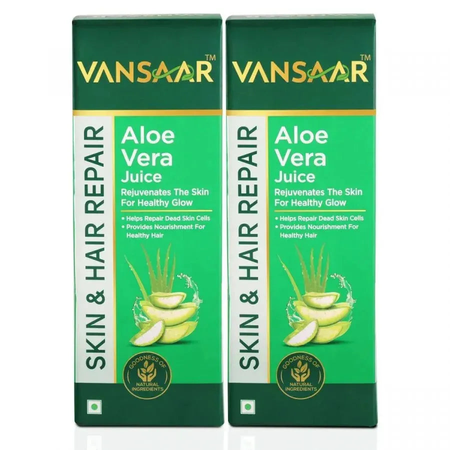 Aloe Vera Juice | For Glowing Skin & Healthy Hair| 100% Cold Pressed | Farm to Bottle in 4 Hours - Vansaar