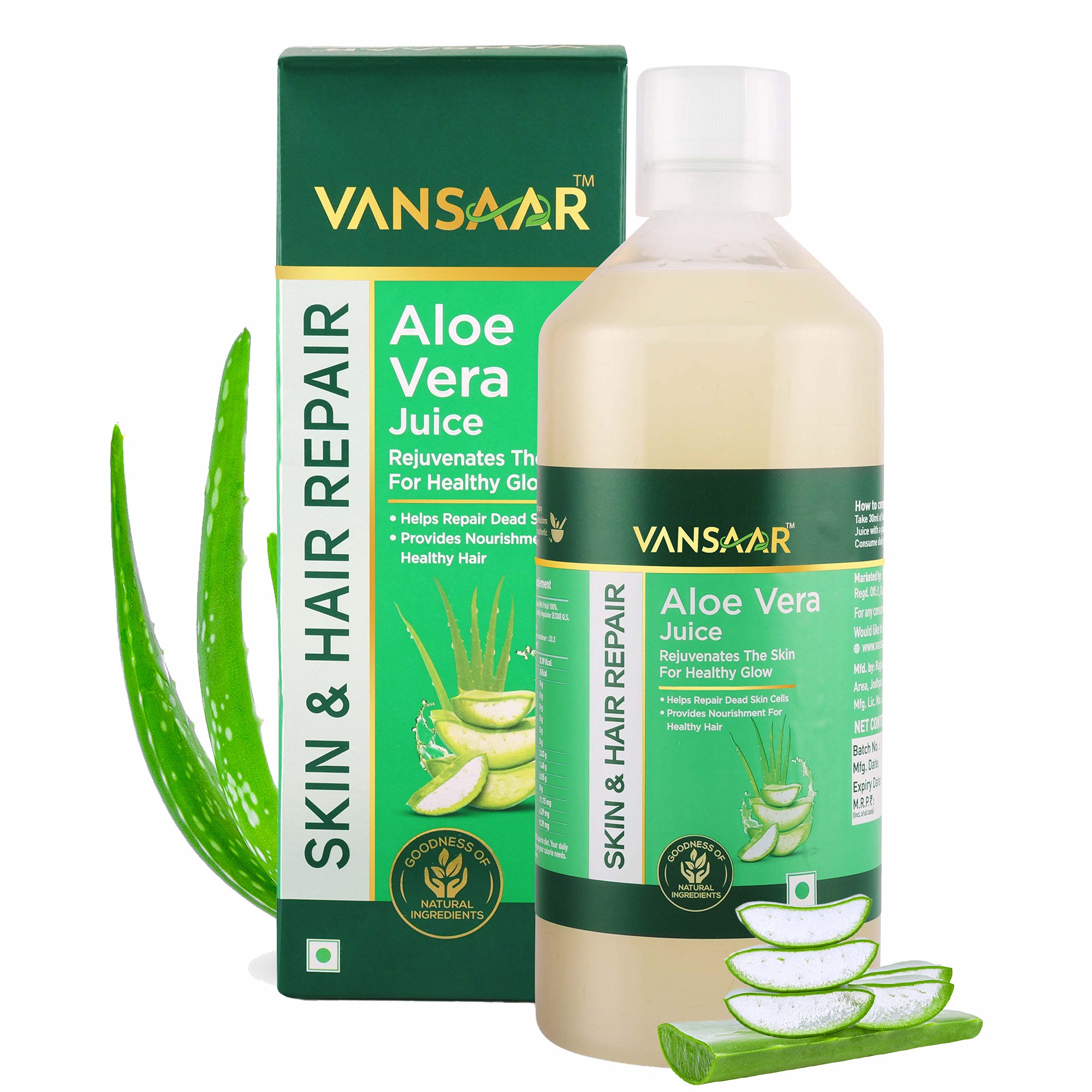 Aloe Vera Juice | For Glowing Skin & Healthy Hair| 100% Cold Pressed | Farm to Bottle in 4 Hours