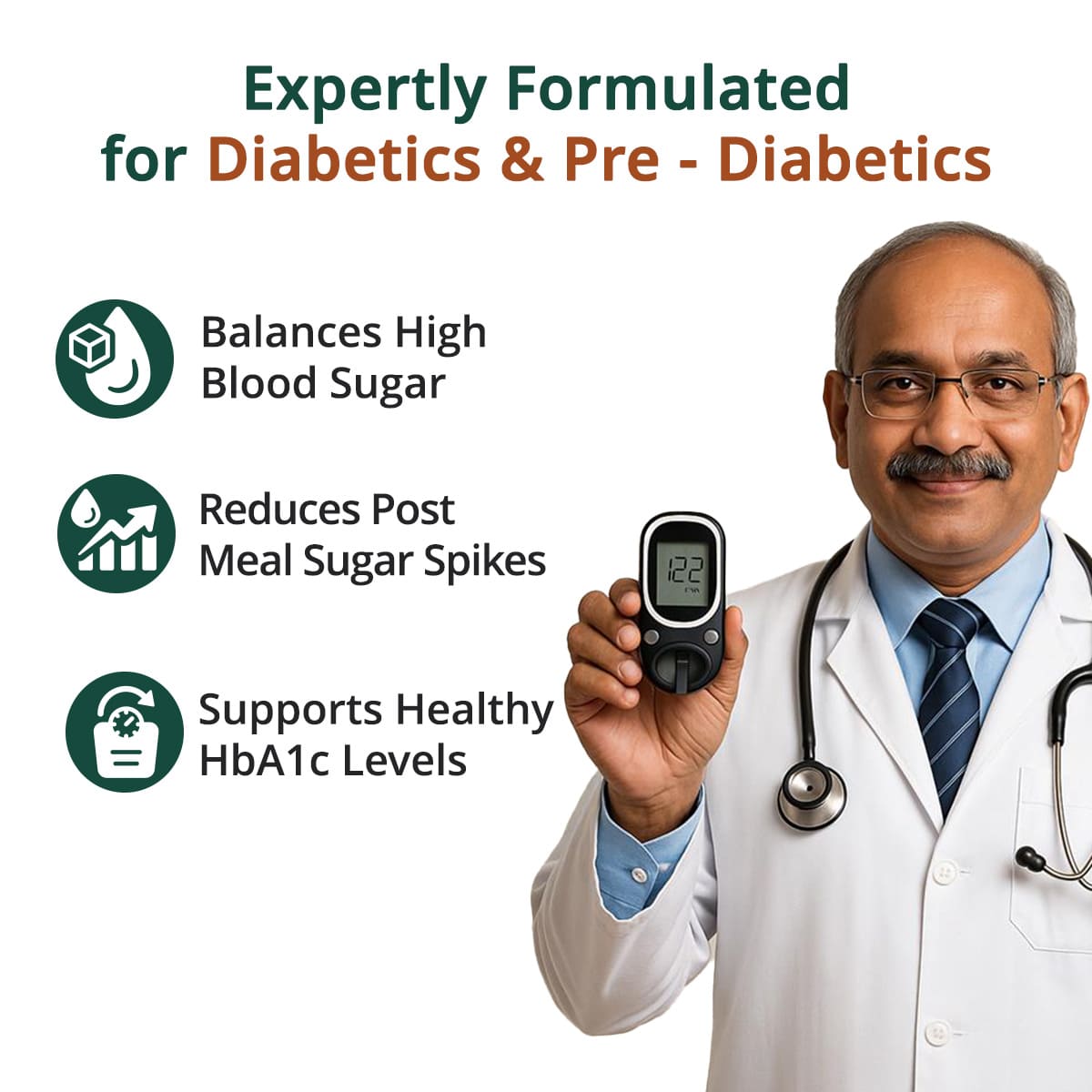 Diab Balance Juice with Paneer Doda & Cinnamon | For Blood Sugar Balance & Healthy HbA1c Levels