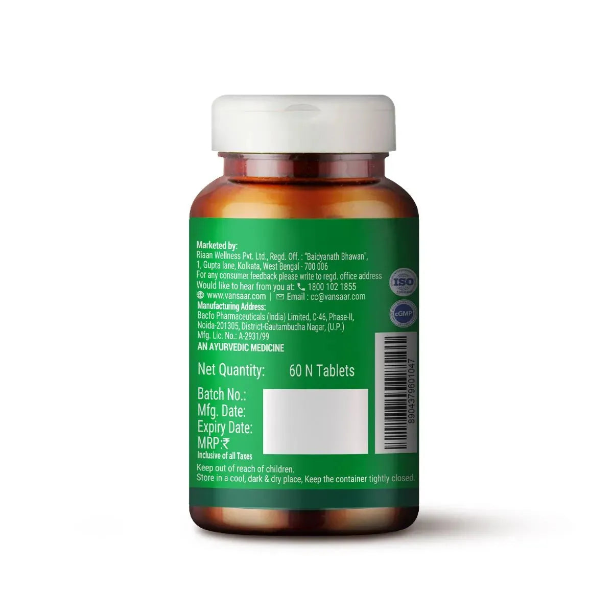 Brahmi Tablets | Helps Improve Memory | Promotes Alertness | Made With 100% Pure Brahmi - Vansaar