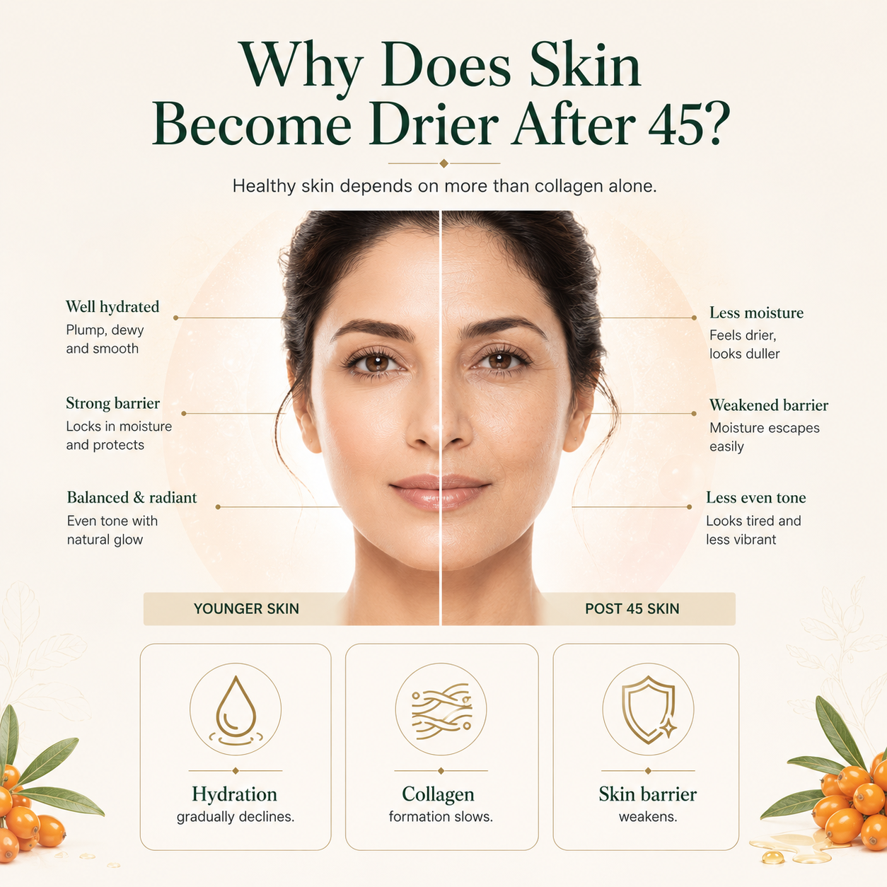 [Pre-Order Registeration] Vansaar 45+ Sea Buckthorn Juice for Skin Health | Dual Fraction Technology™ | Supports Hydration, Skin Barrier & Healthy Radiance