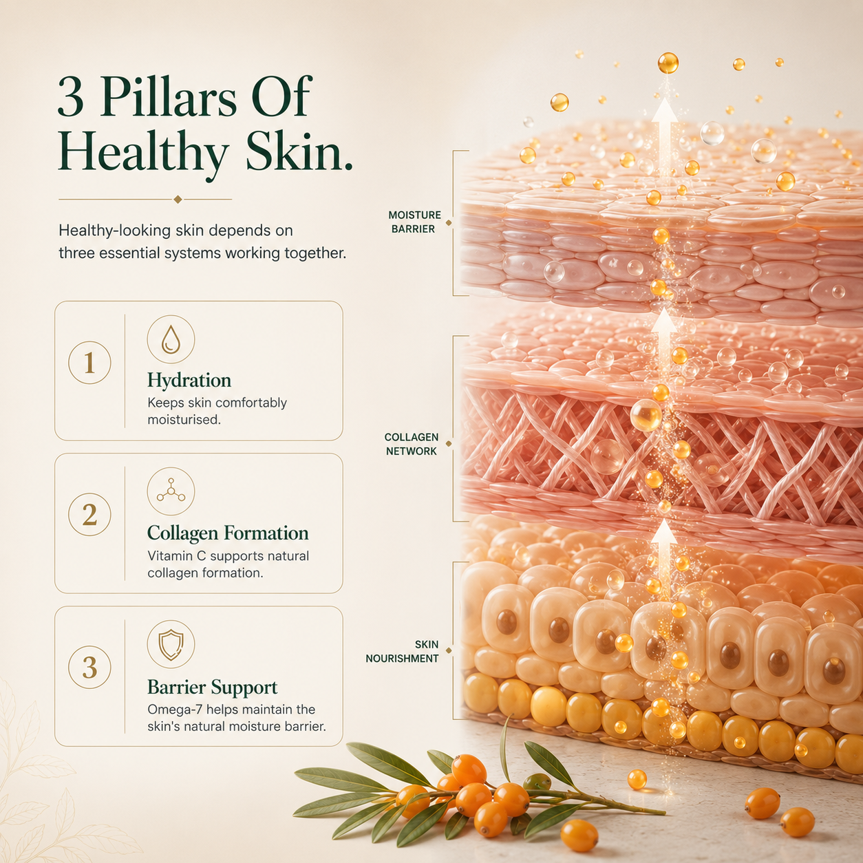 [Pre-Order Registeration] Vansaar 45+ Sea Buckthorn Juice for Skin Health | Dual Fraction Technology™ | Supports Hydration, Skin Barrier & Healthy Radiance