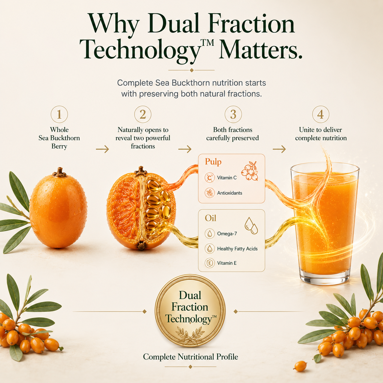 [Pre-Order Registration] Vansaar 45+ Sea Buckthorn Juice for Heart Health | Dual Fraction Technology™ | Supports Cardiovascular Wellness & Blood Vessel Health