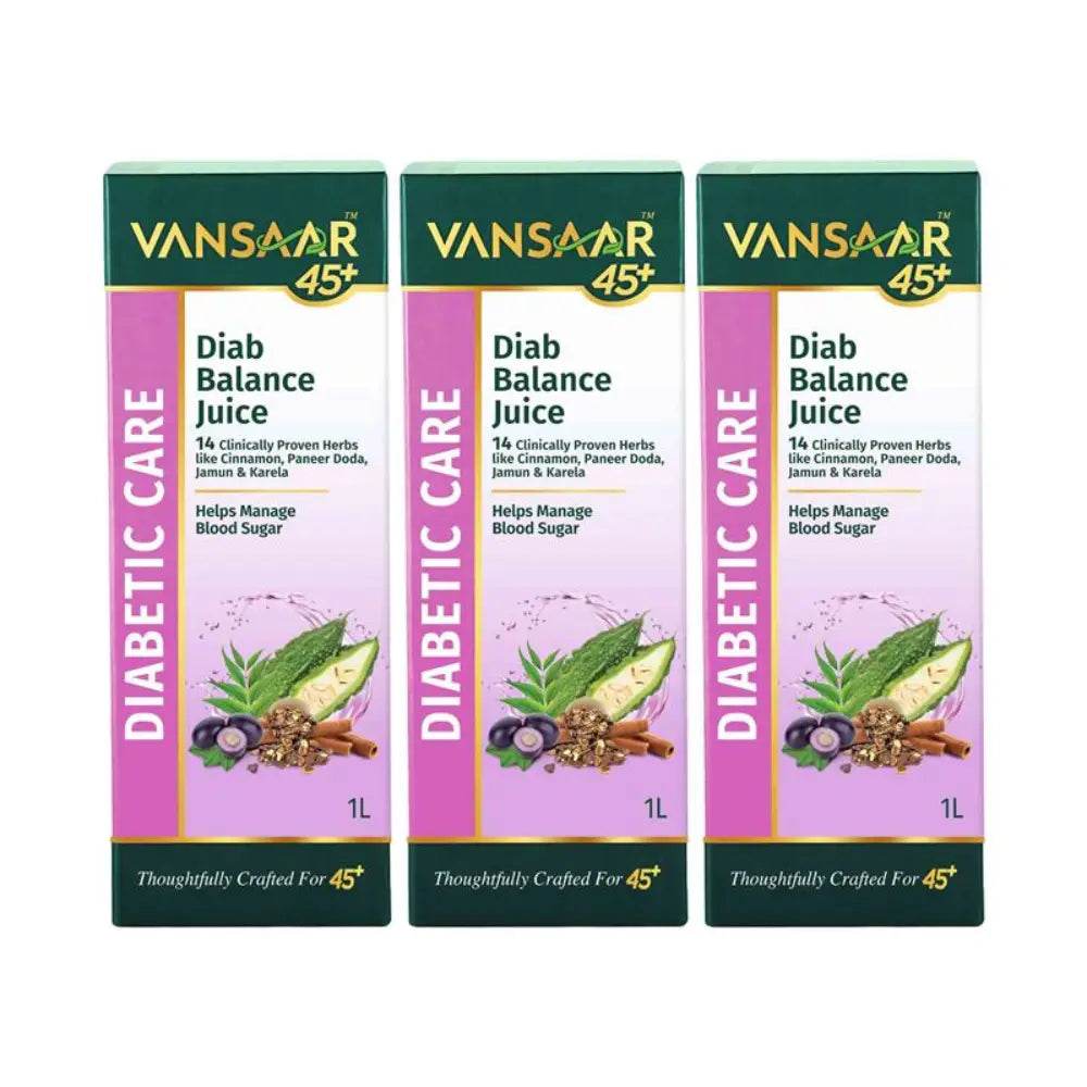 Diab Balance Juice For 45+ Adults | 14 Clinically Proven Herbs Like Karela, Jamun, Neem, Paneer Doda, Cinnamon