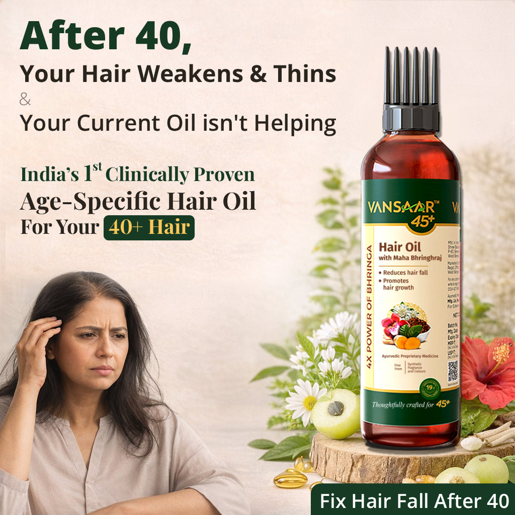 Clinically Proven Hair Oil For 40+ Hair | Reduces Hair Fall | With 4X Bhringhraj | 19 Potent Herbs