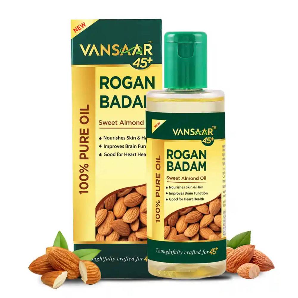 Rogan Badam (Almond) Oil | 100% Pure Badam Tel | Ingestible-Grade Almond Oil for Skin, Hair &amp; Wellness | Made with Premium Californian Almonds