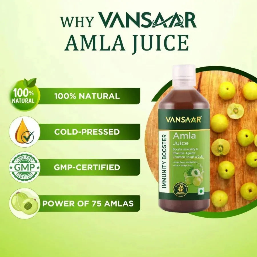 Daily Wellness Combo: Amla, Aloe Vera & Wheatgrass Juice - Vansaar