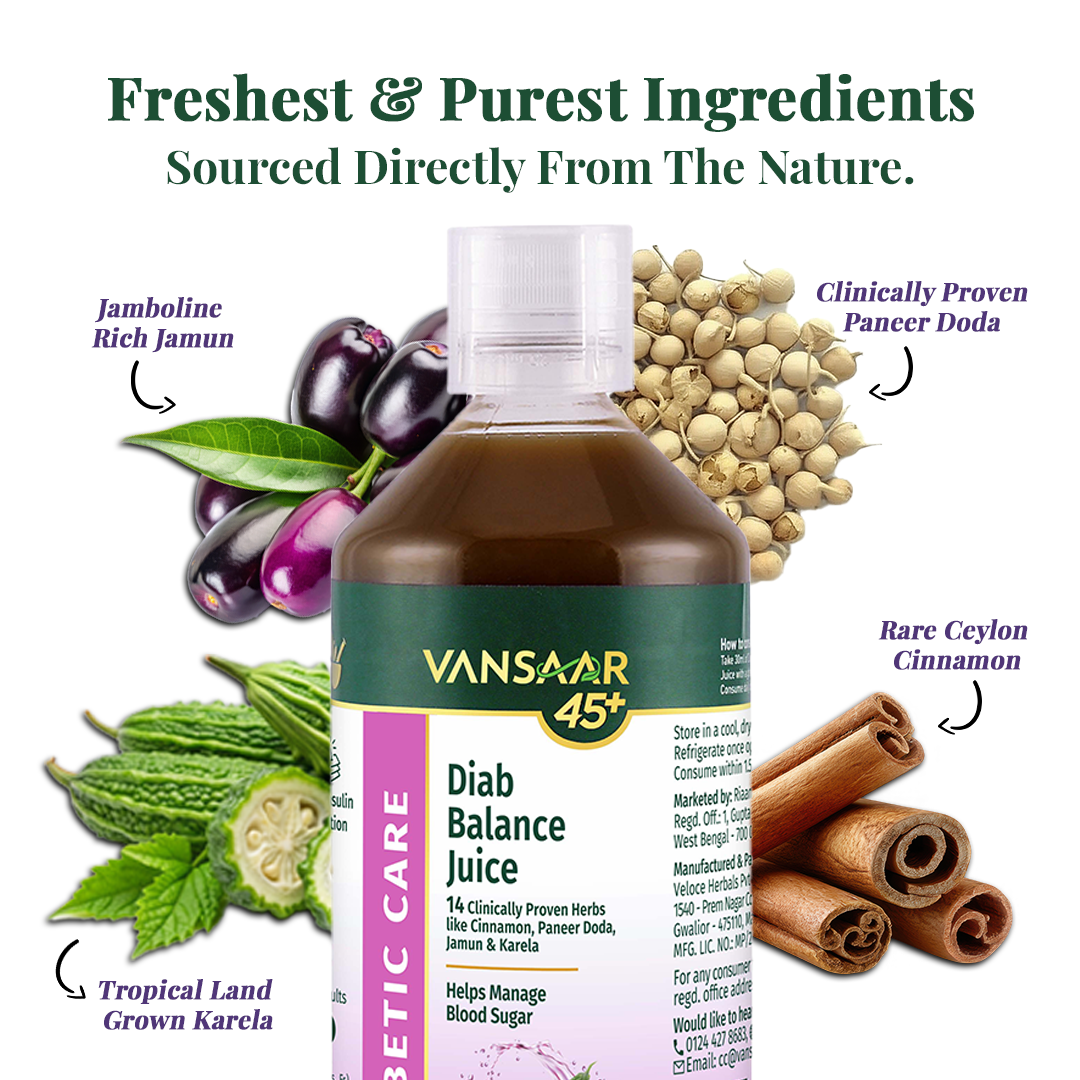 Diab Balance Juice with Paneer Doda & Cinnamon | For Blood Sugar Balance & Healthy HbA1c Levels