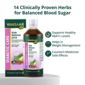 Diab Balance Juice with Paneer Doda & Cinnamon | For Blood Sugar Balance & Healthy HbA1c Levels