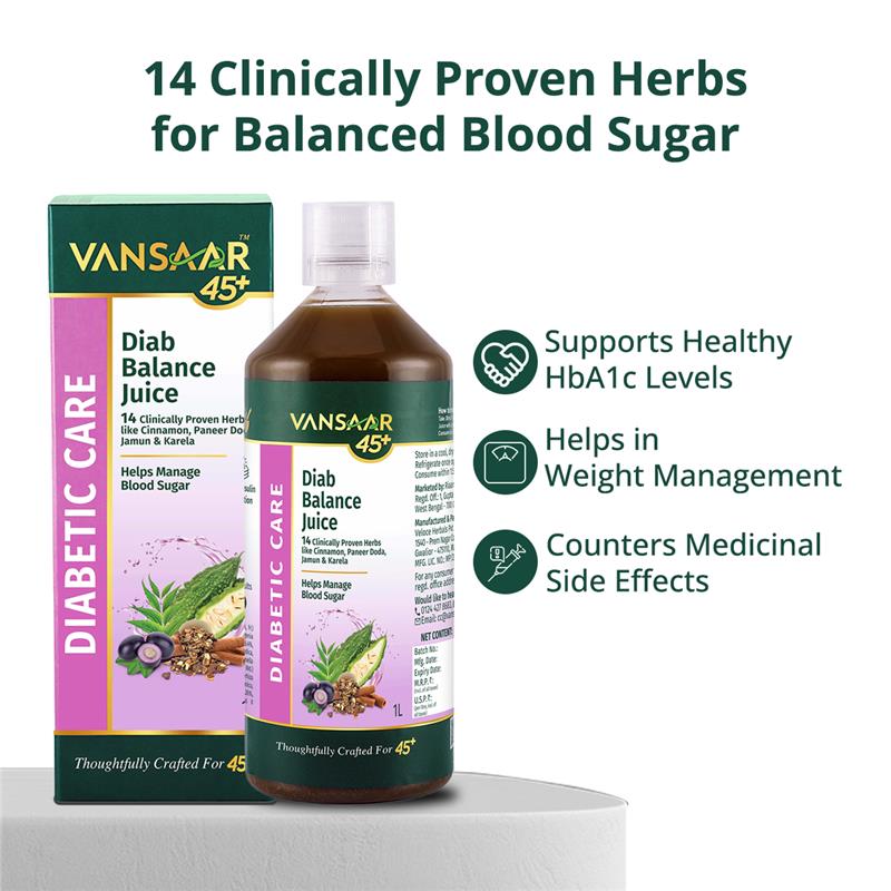 Diab Balance Juice with Paneer Doda & Cinnamon | For Blood Sugar Balance & Healthy HbA1c Levels