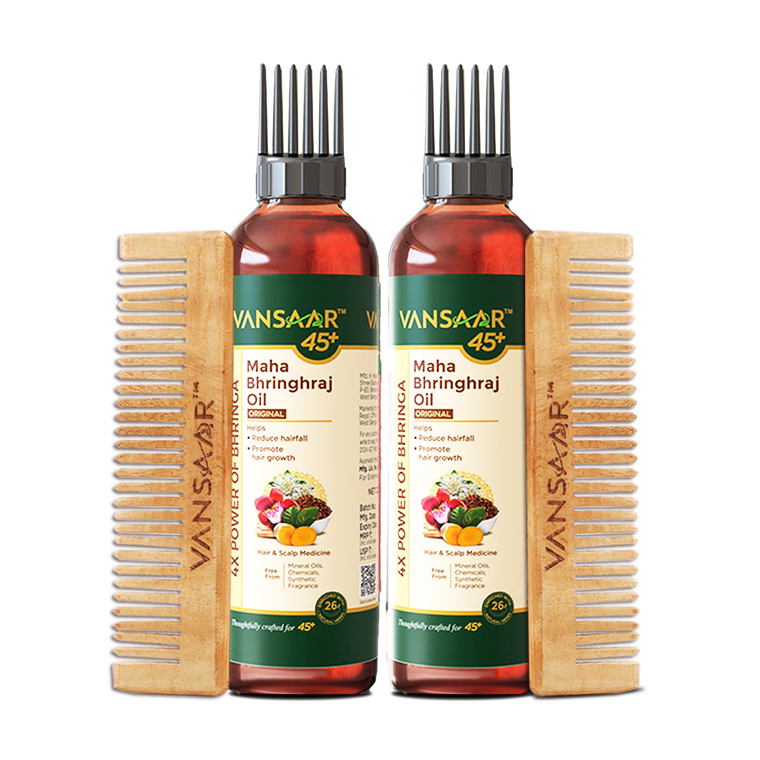 Original Maha Bhringhraj Oil | Reduces Hair Fall by 20%- Clinically Proven | Free Kacchi Neem Comb