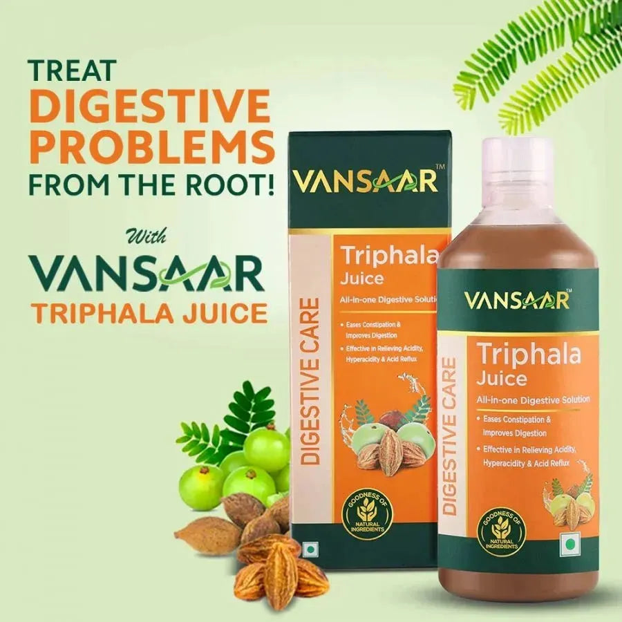 Everyday Wellbeing Combo: Amla, Aloe Vera & Triphala Juice - 1L Each - Vansaar