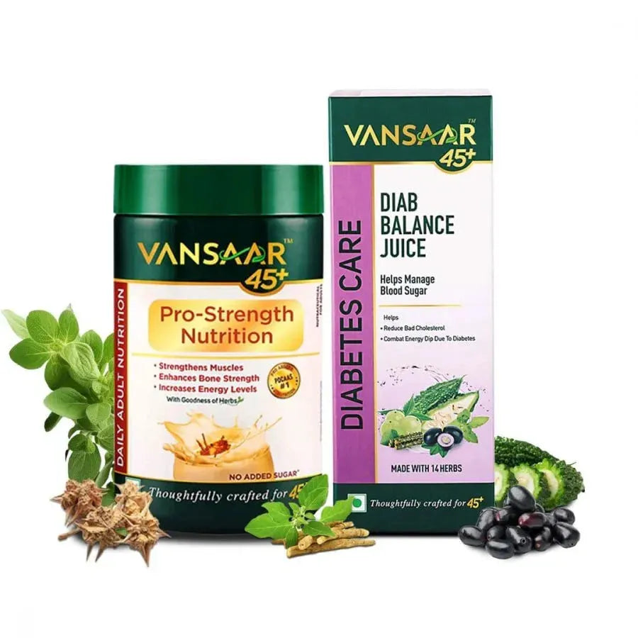 Diabetic Care And Strength Combo - Diab Balance Juice And Pro Strength Nutrition - Vansaar