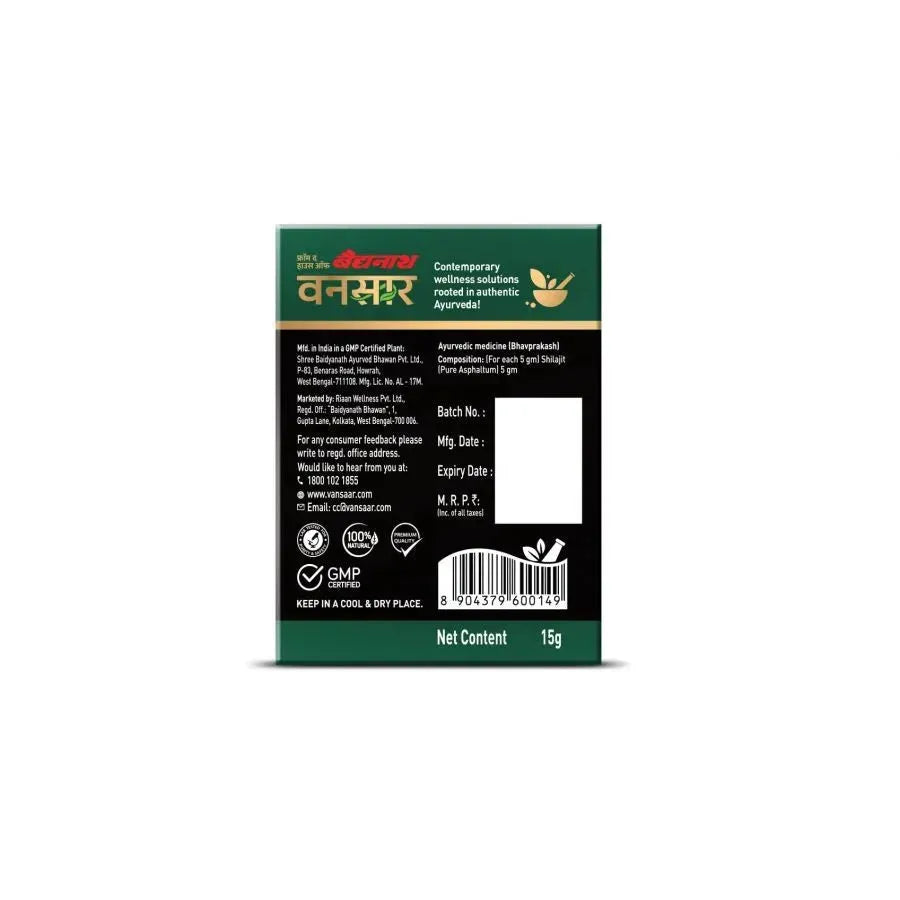 Shilajit Resin | 100% Pure Himalayan Shilajit for Natural Strength & Stamina Boost - Vansaar