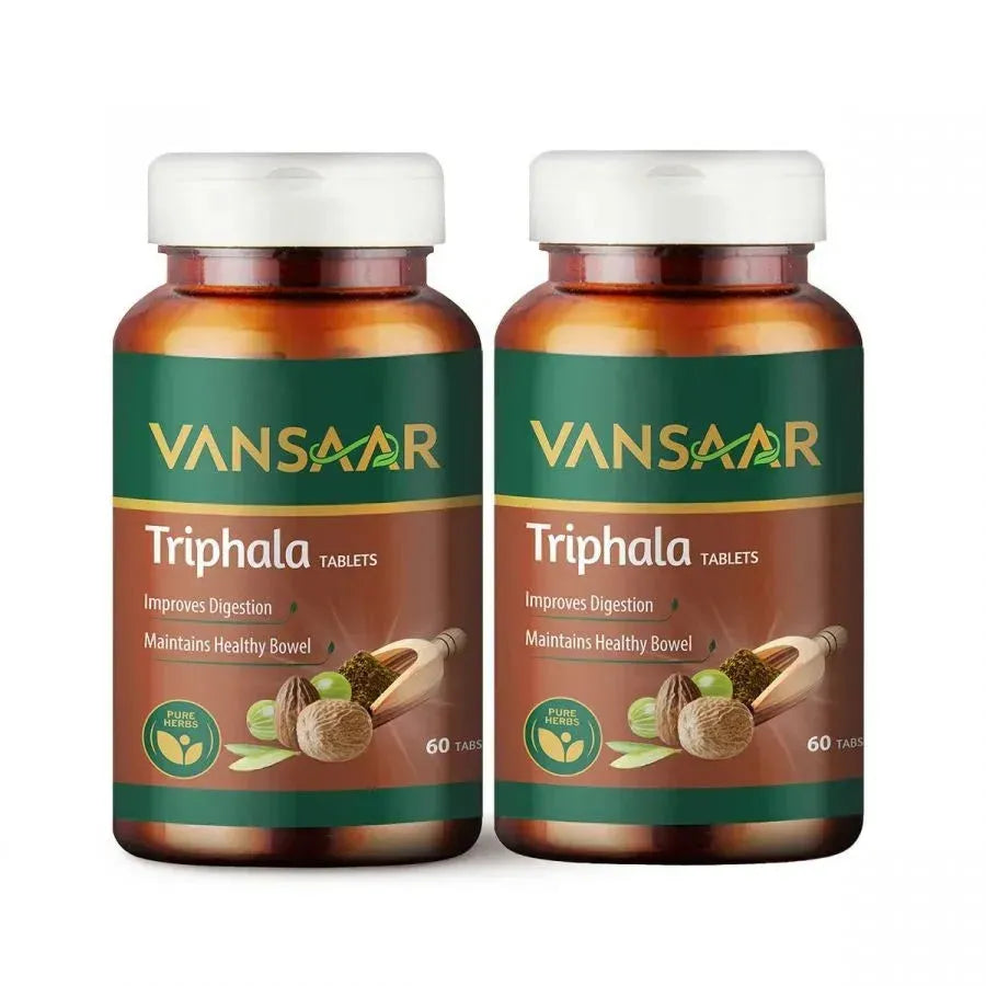 Triphala Tablet | Supports Bowel Wellness | Relieves Constipation & Indigestion - Vansaar