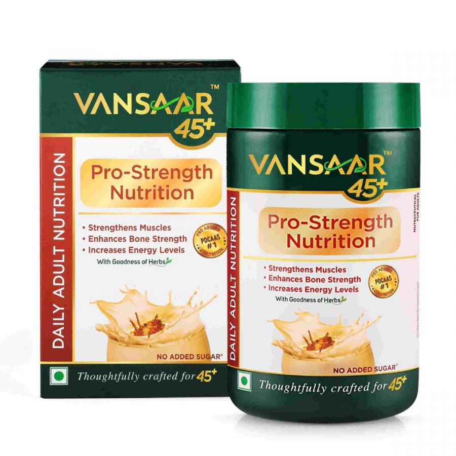 Vansaar 45+ Pro-Strength Complete Balanced Nutrition Health Drink.
