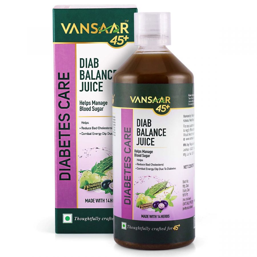Vansaar 45+ Diab Balance Juice With 14 Clinically Proven Herbs For Effective Diabetic Care