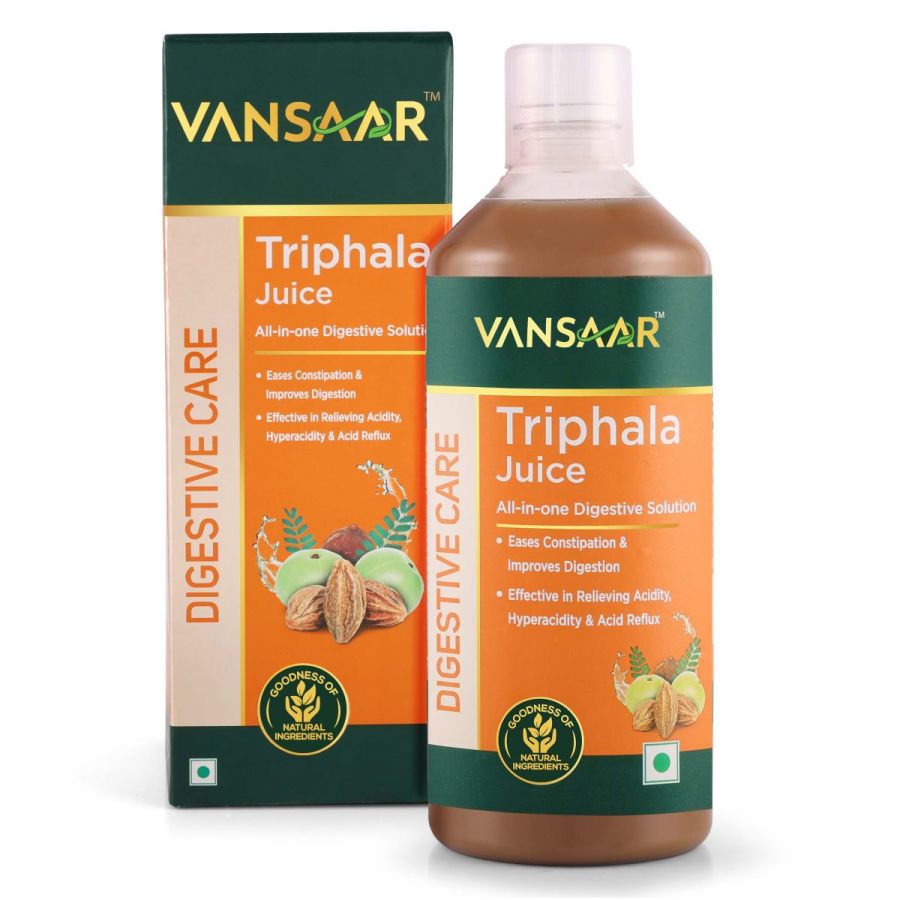 Vansaar Triphala Juice - 1L| Strengthens digestive system | Boosts Digestive Health | Effective constipation relief | 100% Natural | 1 L